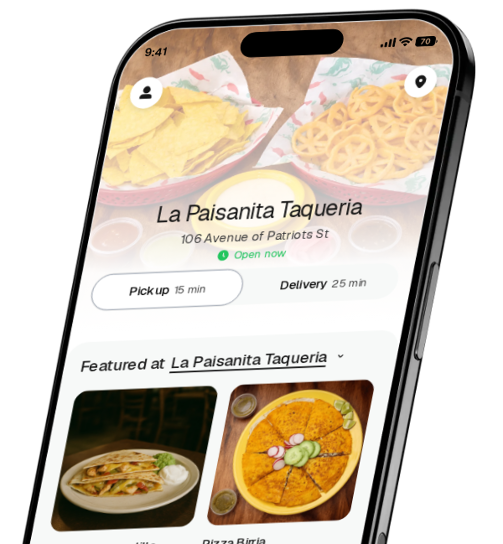 La Paisanita Taqueria app preview